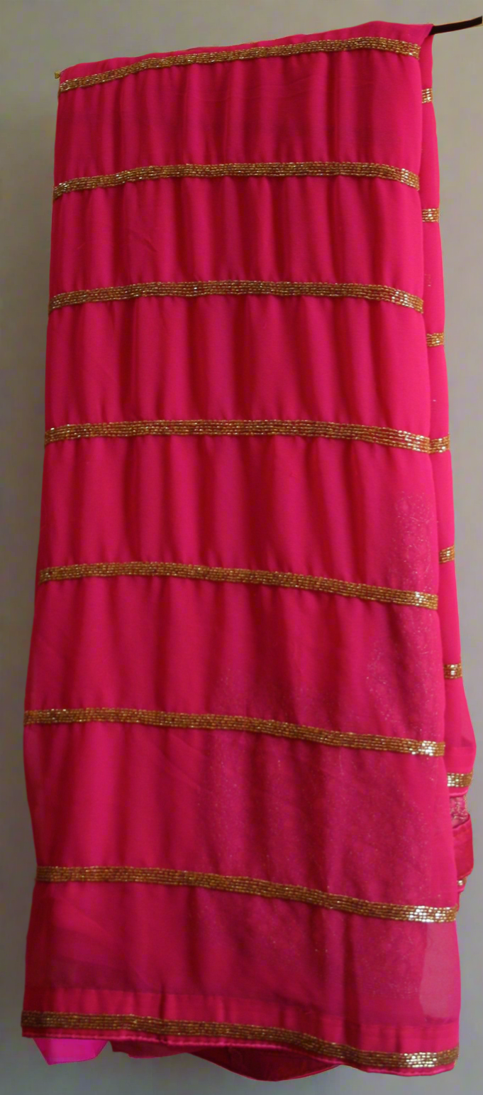 Heavy Zarkan Work Handcrafted Saree