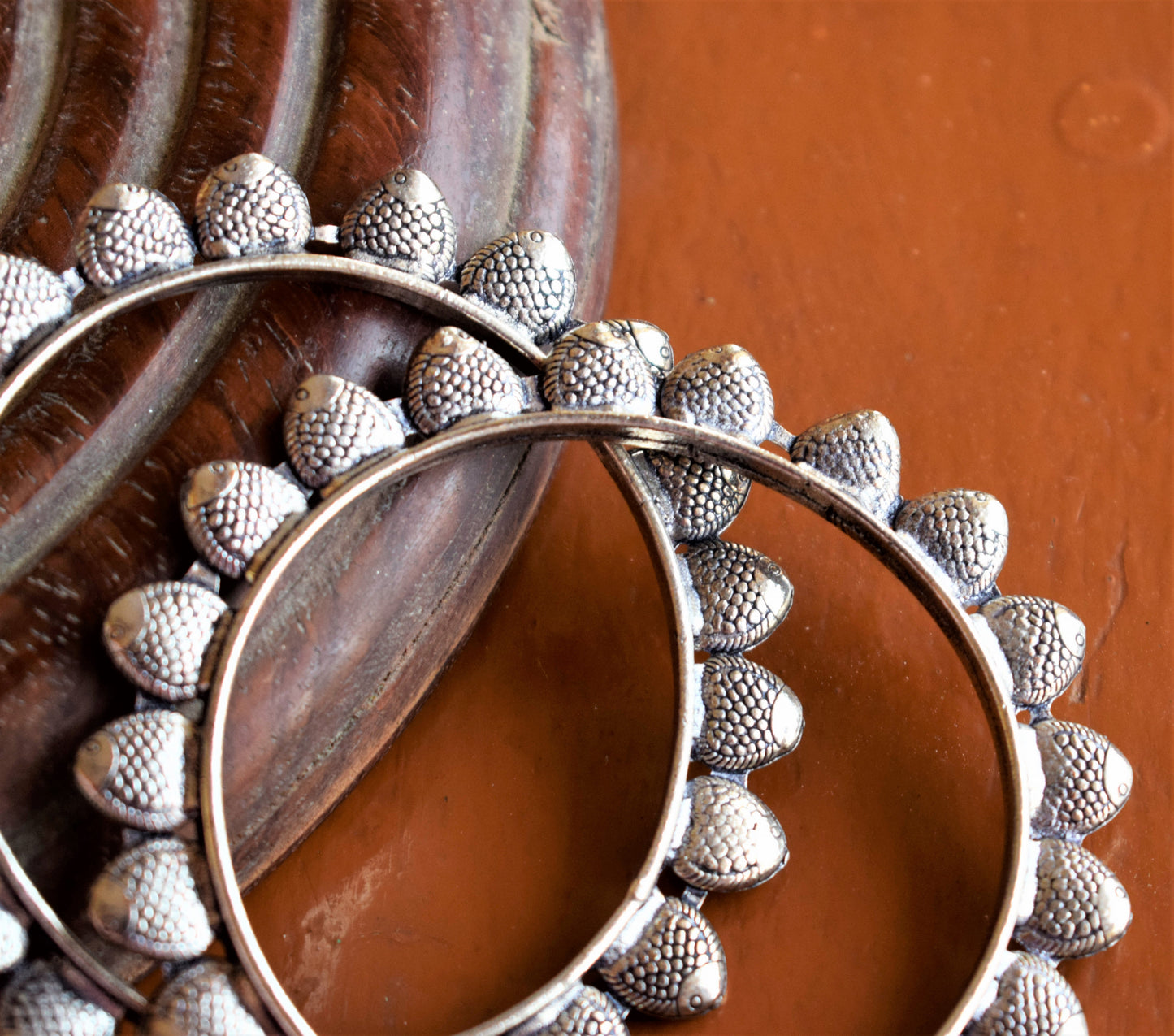 German Silver Fish Bangles (Pair)