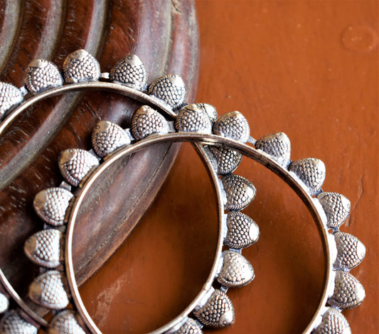 German Silver Fish Bangles (Pair)