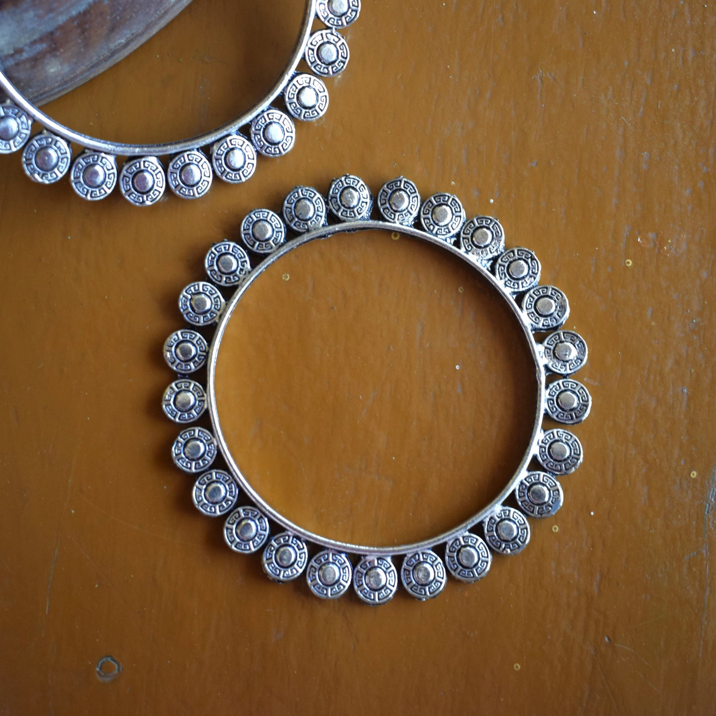 German Silver Coin Bangles (Pair)