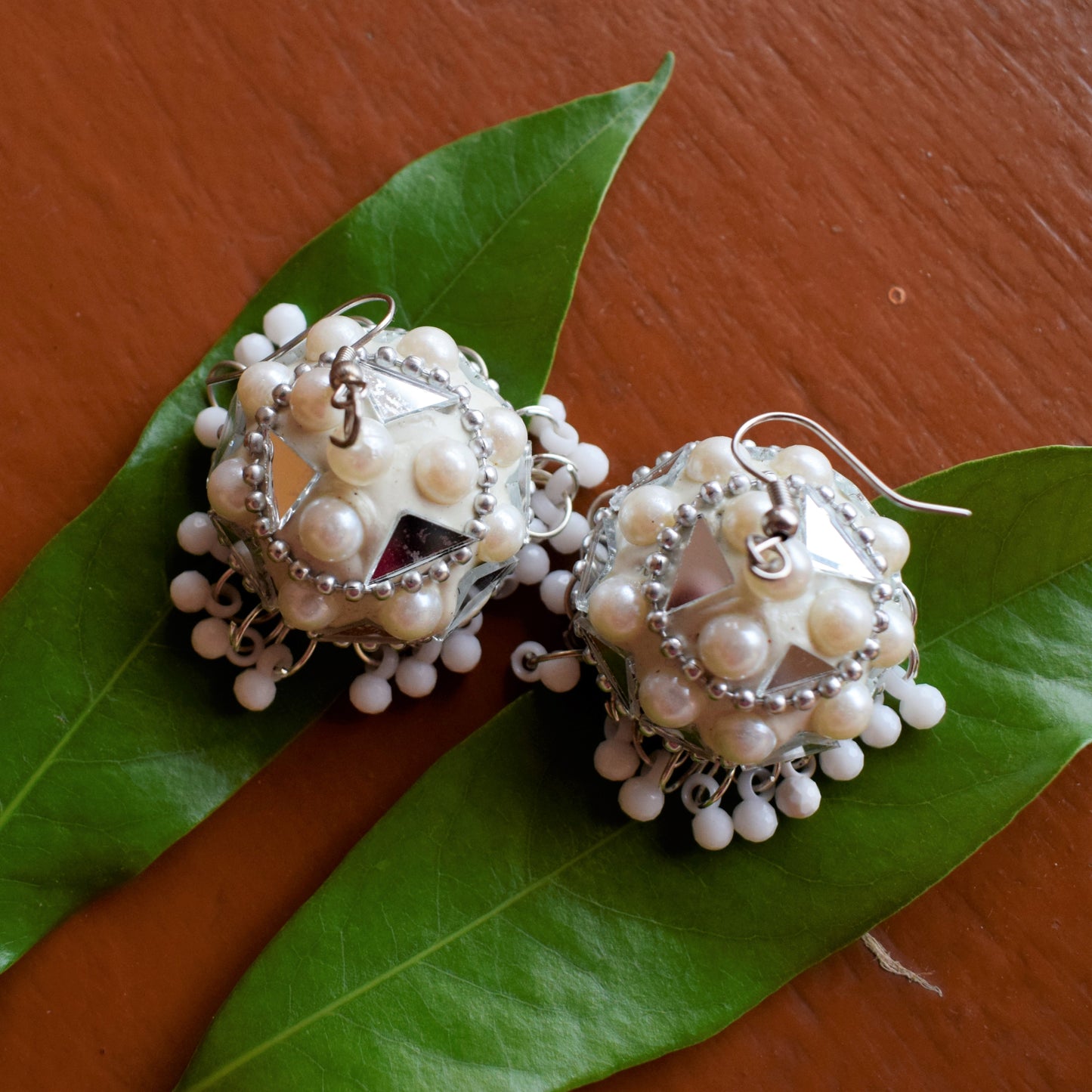Pearl Paradise Mirror Jhumka