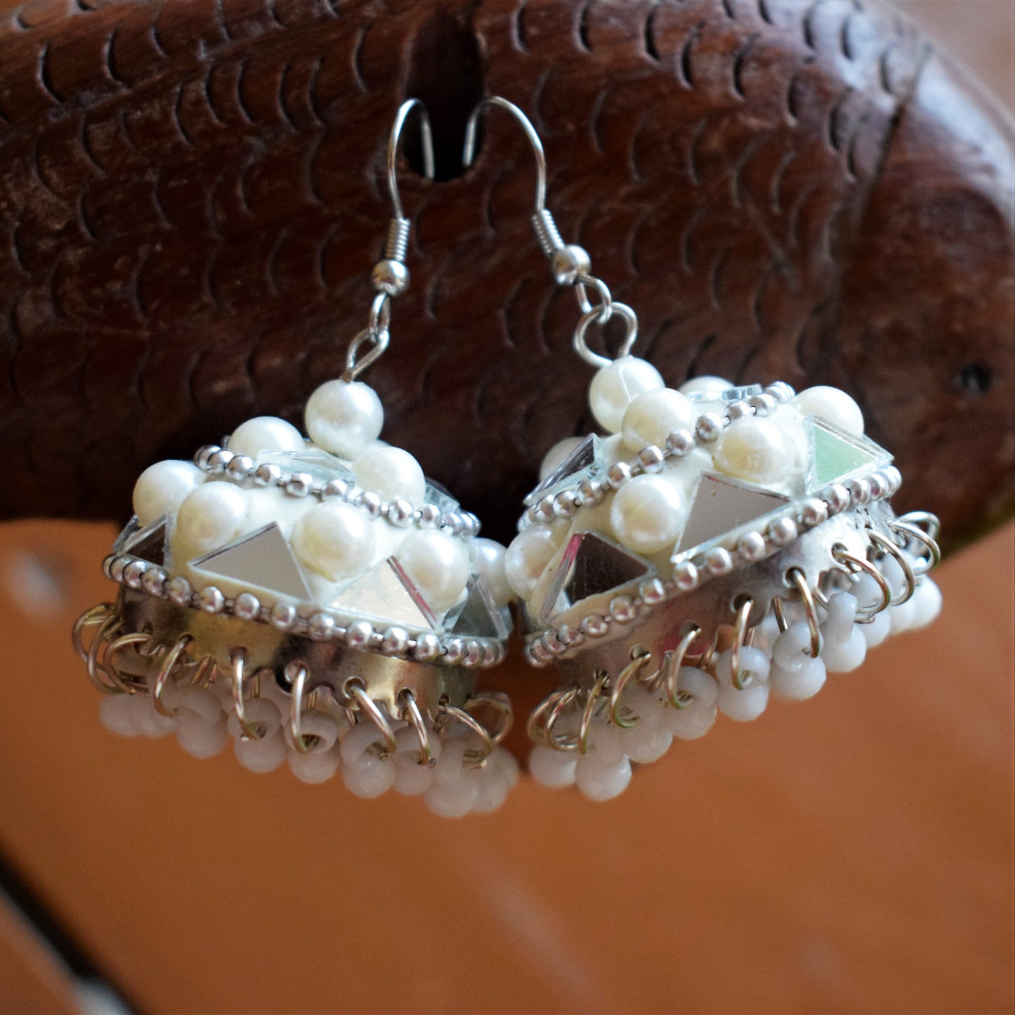 Pearl Paradise Mirror Jhumka