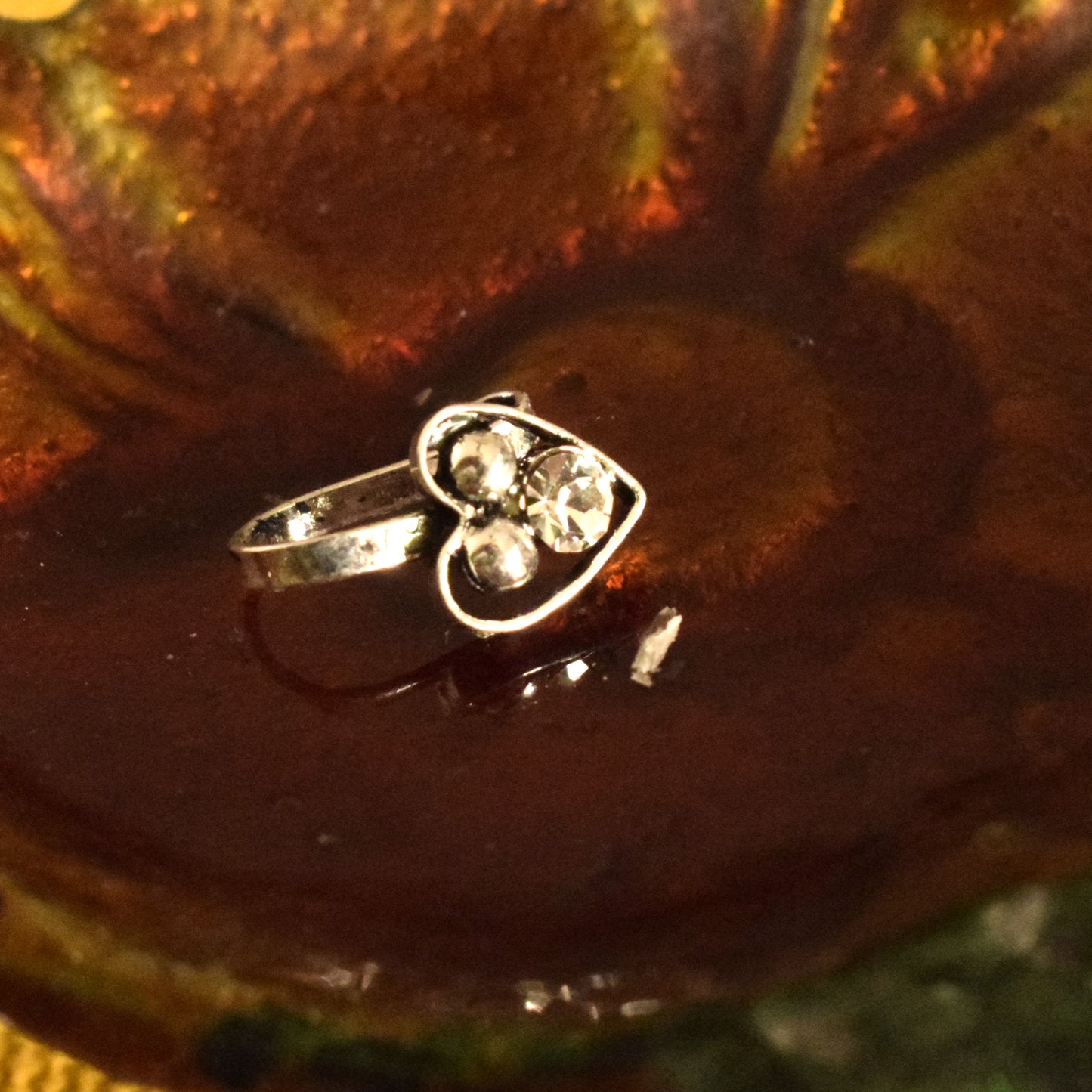 Crystal Spade Nose Push Pin