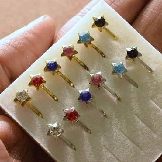 Star Gem Nose Push Pin