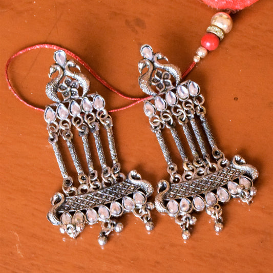 German Silver Pushpak Earrings