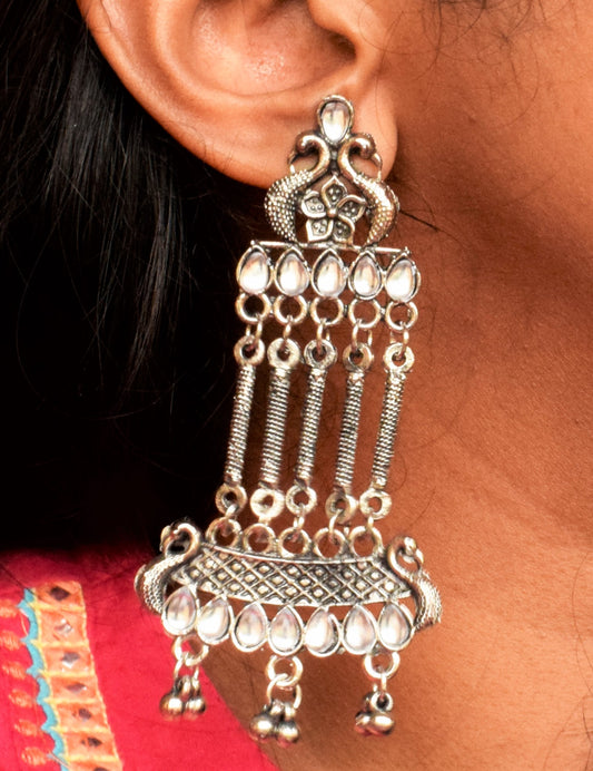 German Silver Pushpak Earrings
