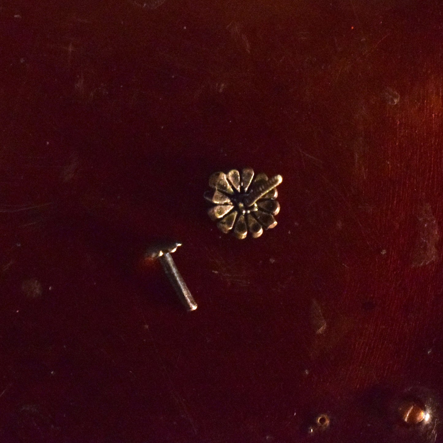 Dancing Peacock German Silver Nose Pin