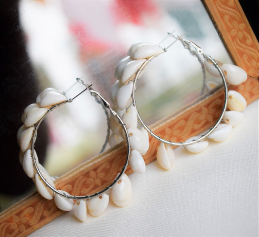 Shell Pop Hoop Earrings