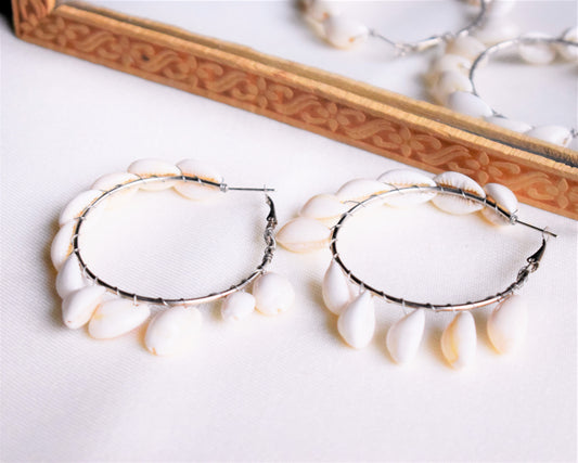Shell Pop Hoop Earrings