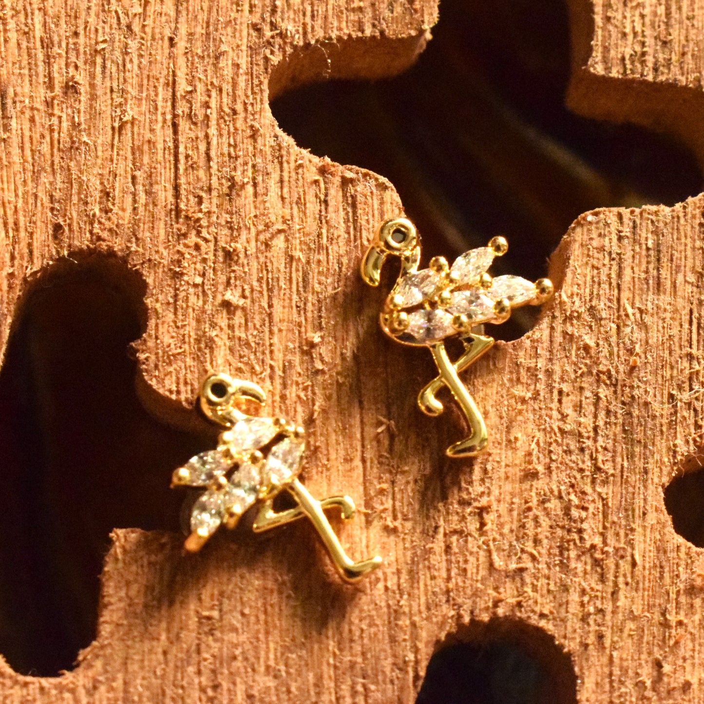 Flamingo Zircon Mini Studs