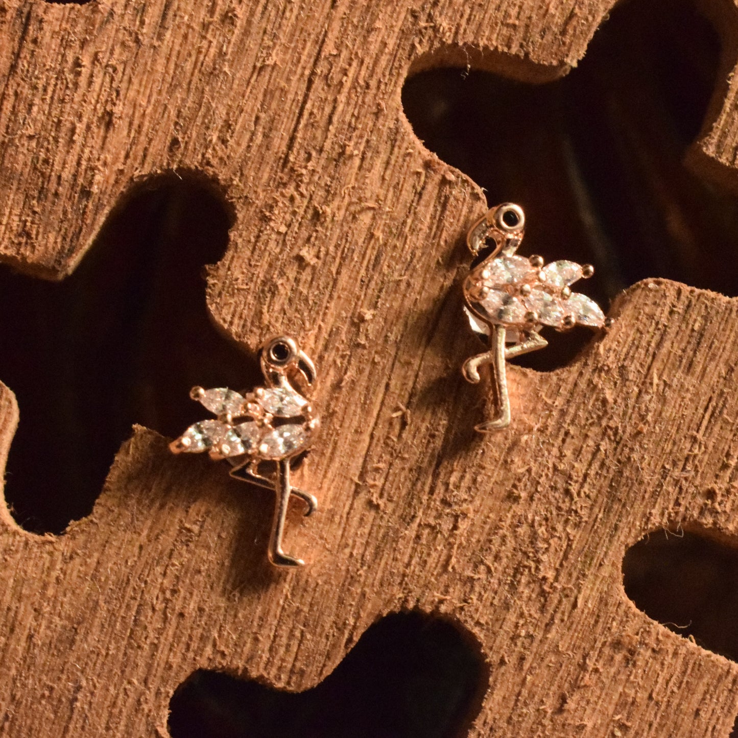 Flamingo Zircon Mini Studs