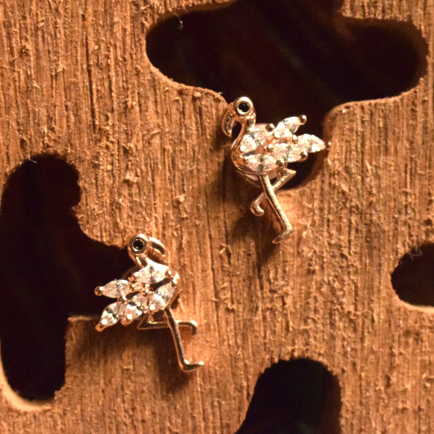 Flamingo Zircon Mini Studs