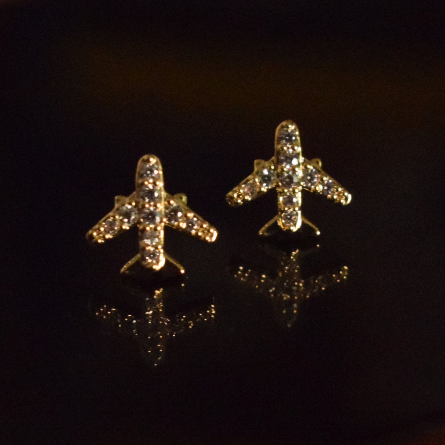Airplane Zircona Mini Studs