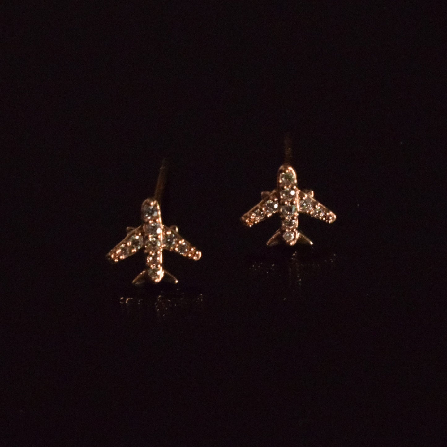 Airplane Zircona Mini Studs