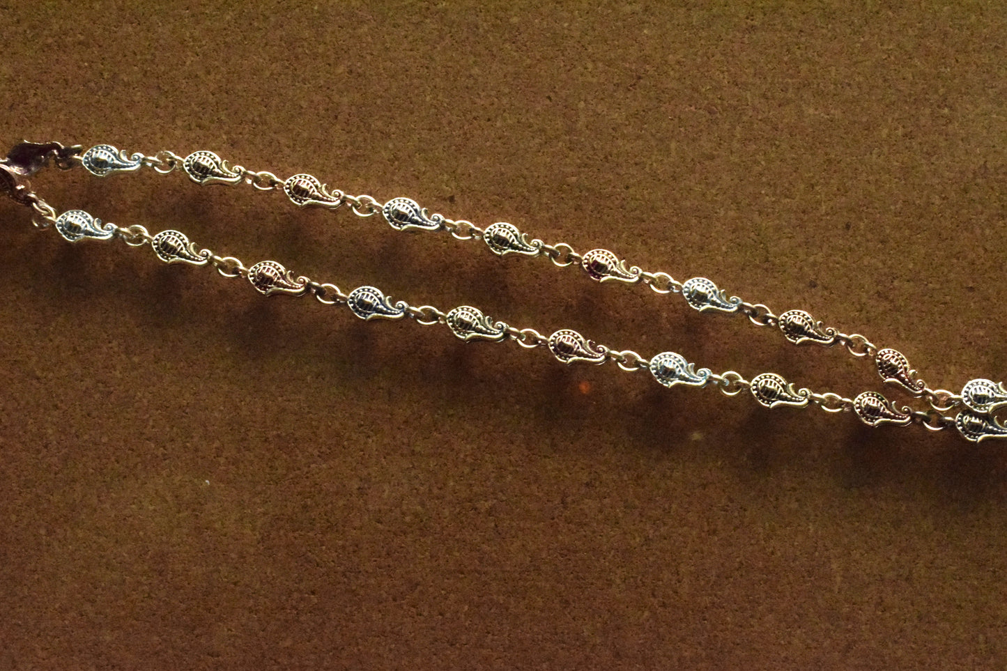 Peacock Feather Meenakari Anklet