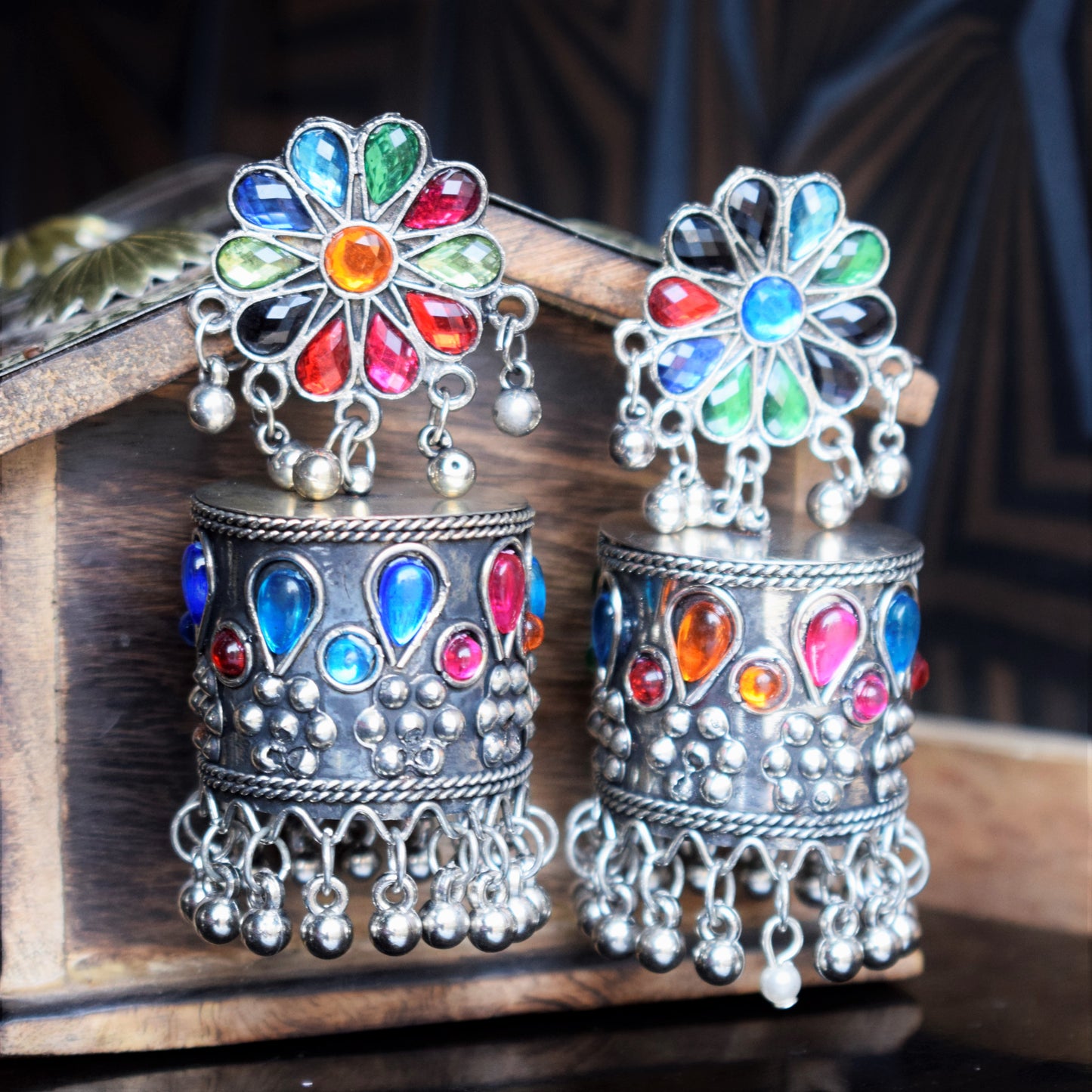 Floral Fiesta Afghani Jhumka