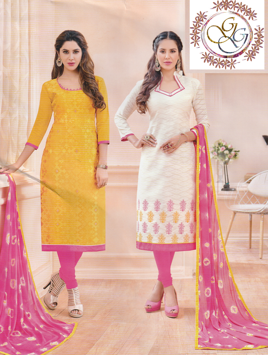 Womens' Salwar Suit Dress Material - GlitterGleam