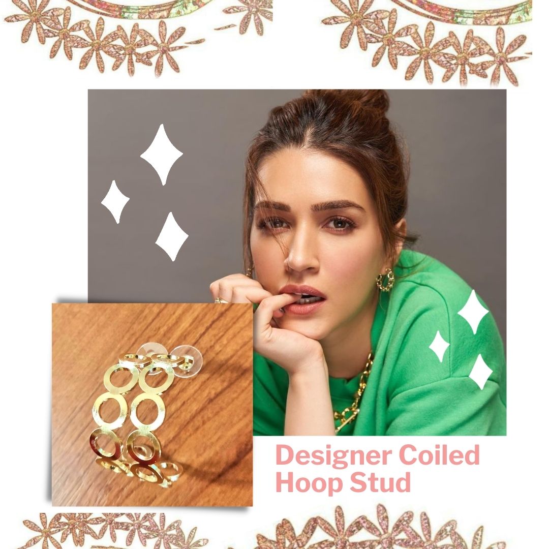 Designer Coiled Hoop Stud