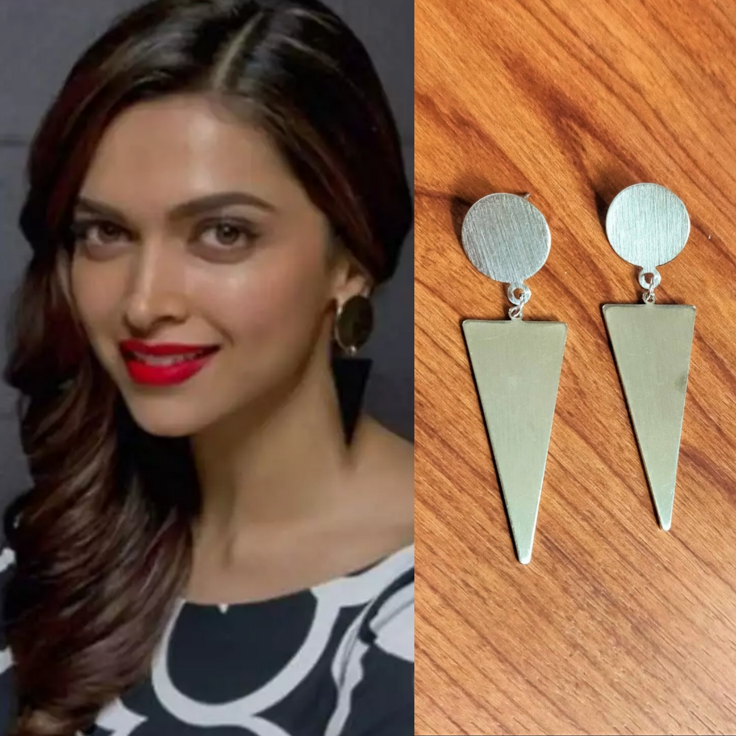 Triangle Drop Sterling Silver Earrings