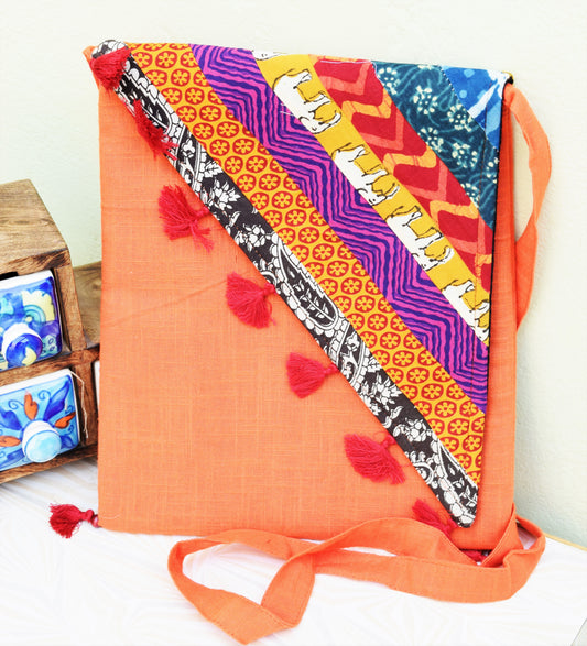 Handmade Orange Banjara Sling Bag