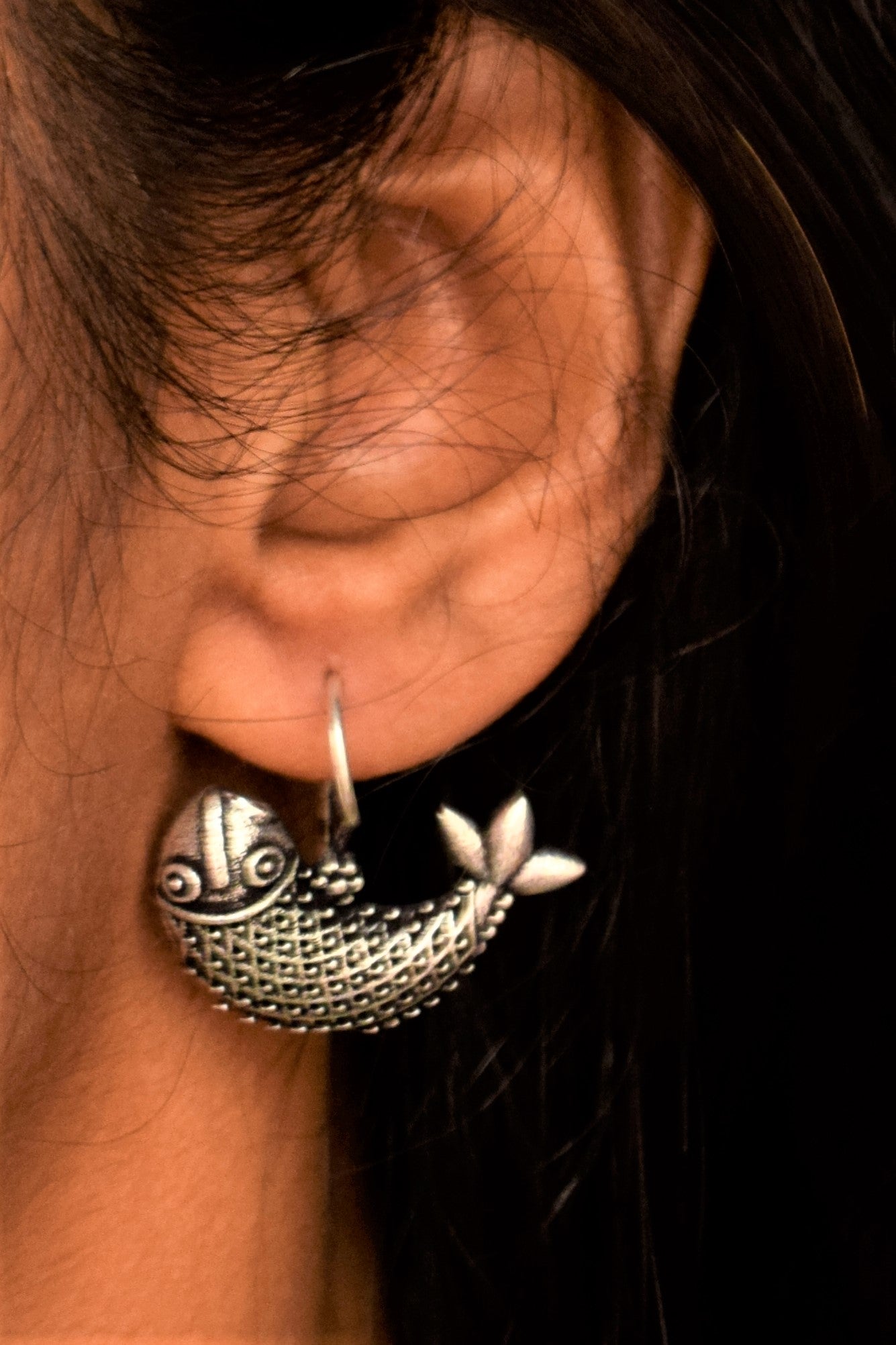 Silver Oxidised Fish Danglers