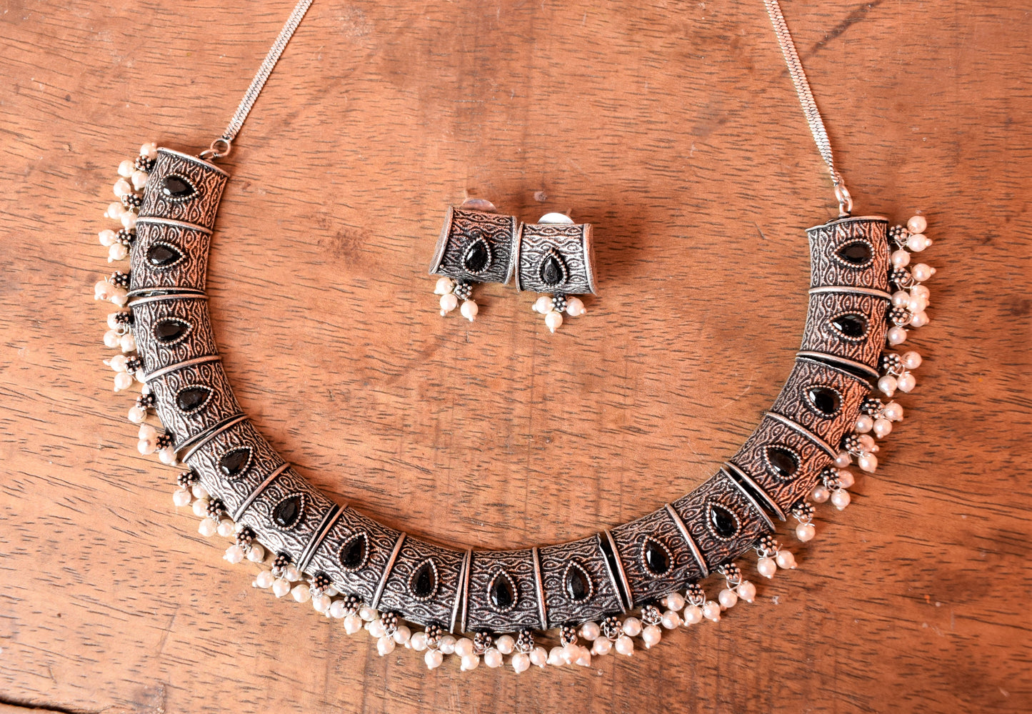 Designer Gemstone Block Choker Necklace