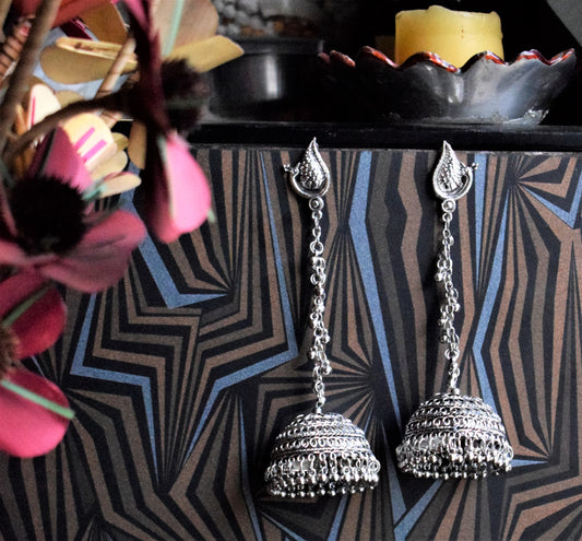 Designer Peacock Jumbo Jhumka Earring