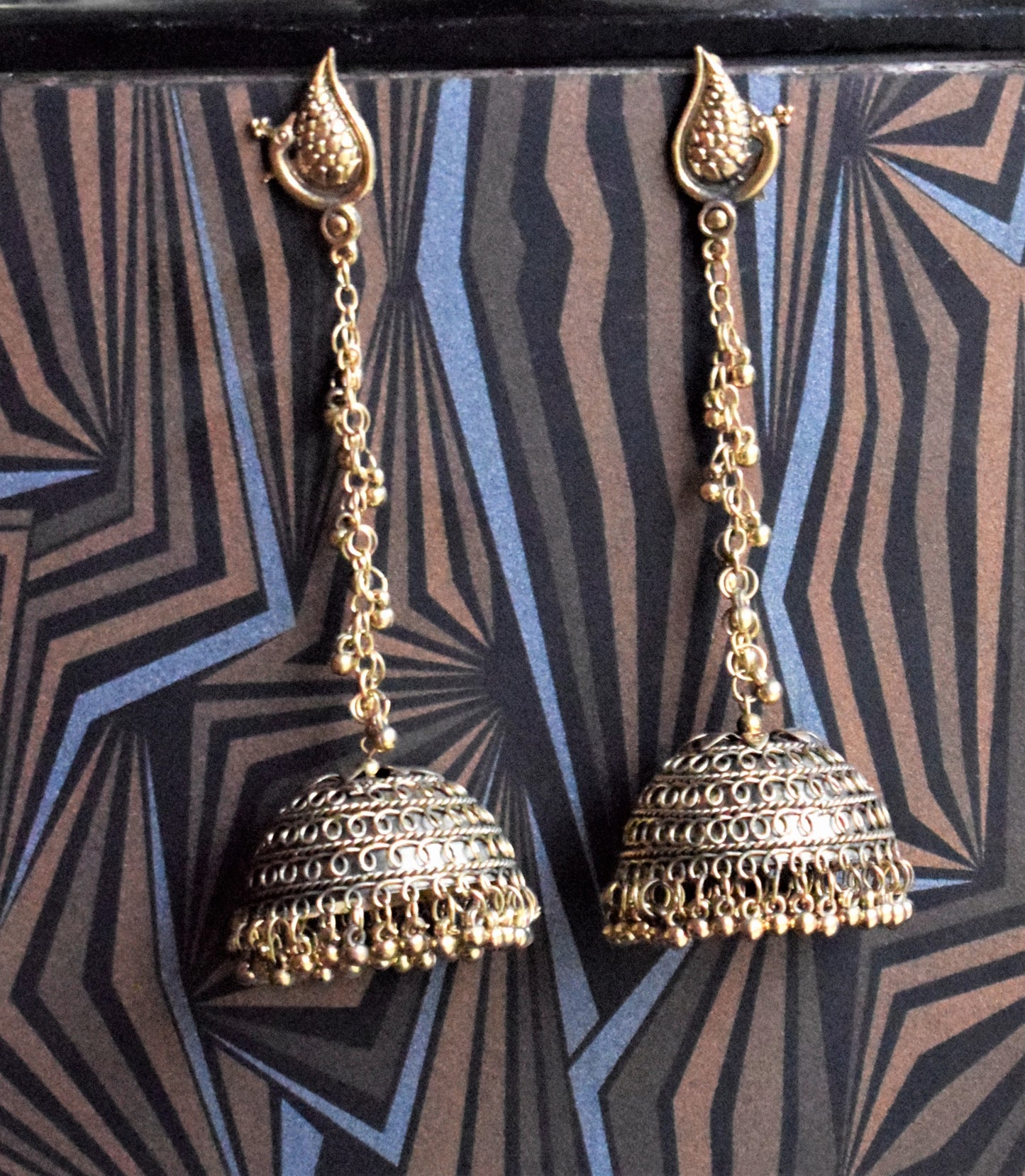 Designer Peacock Jumbo Jhumka Earring