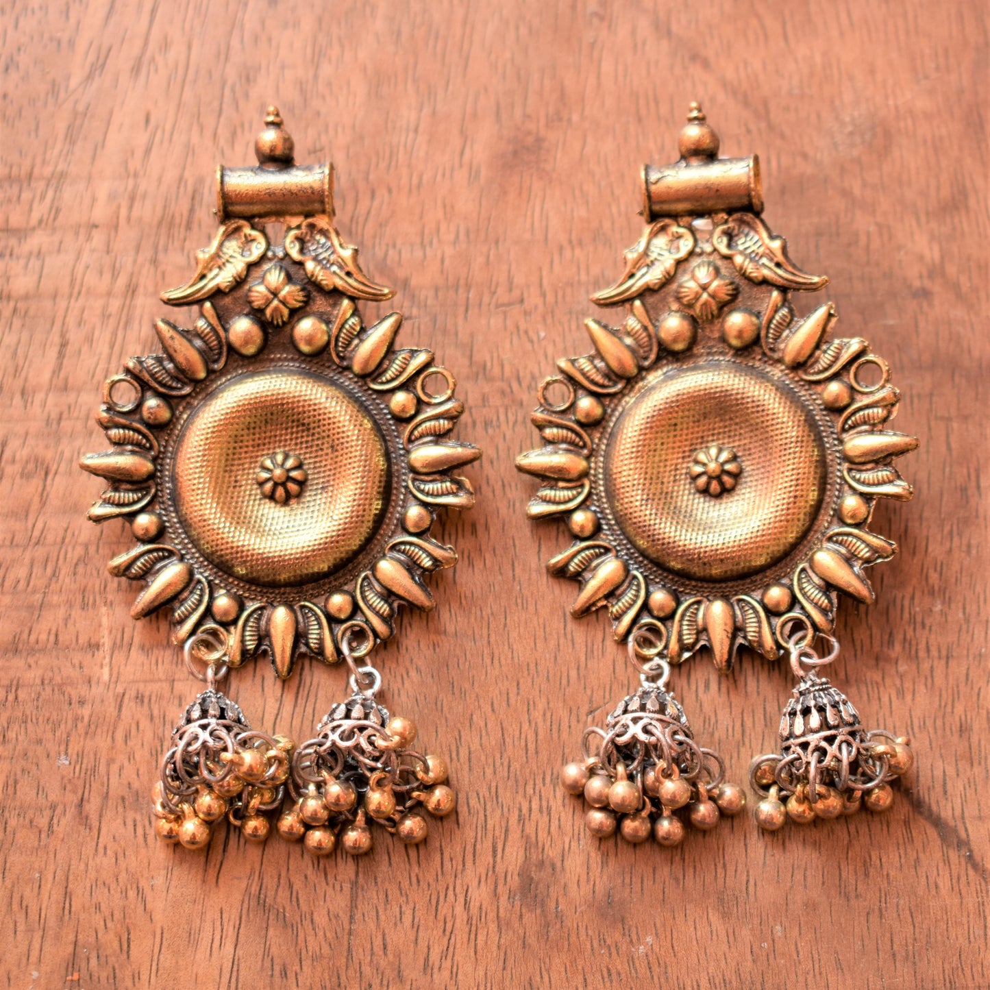 Chakra Bead Jhumka Necklace Earring Set