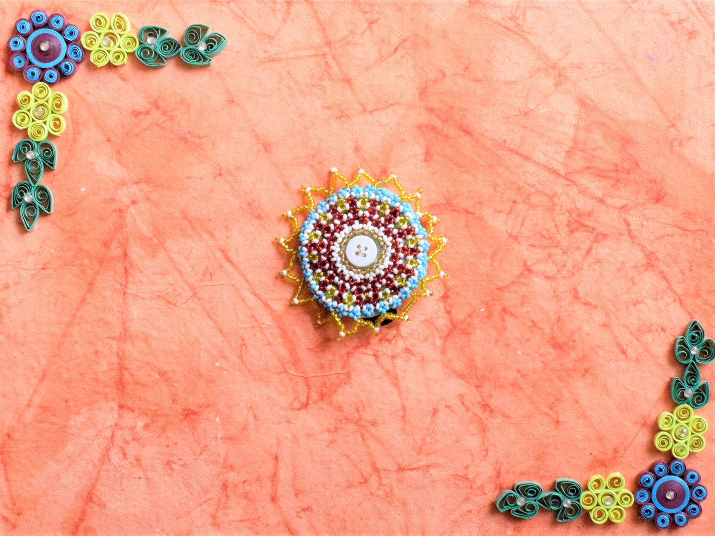 Multicolored Bead Chakra Hair Clip