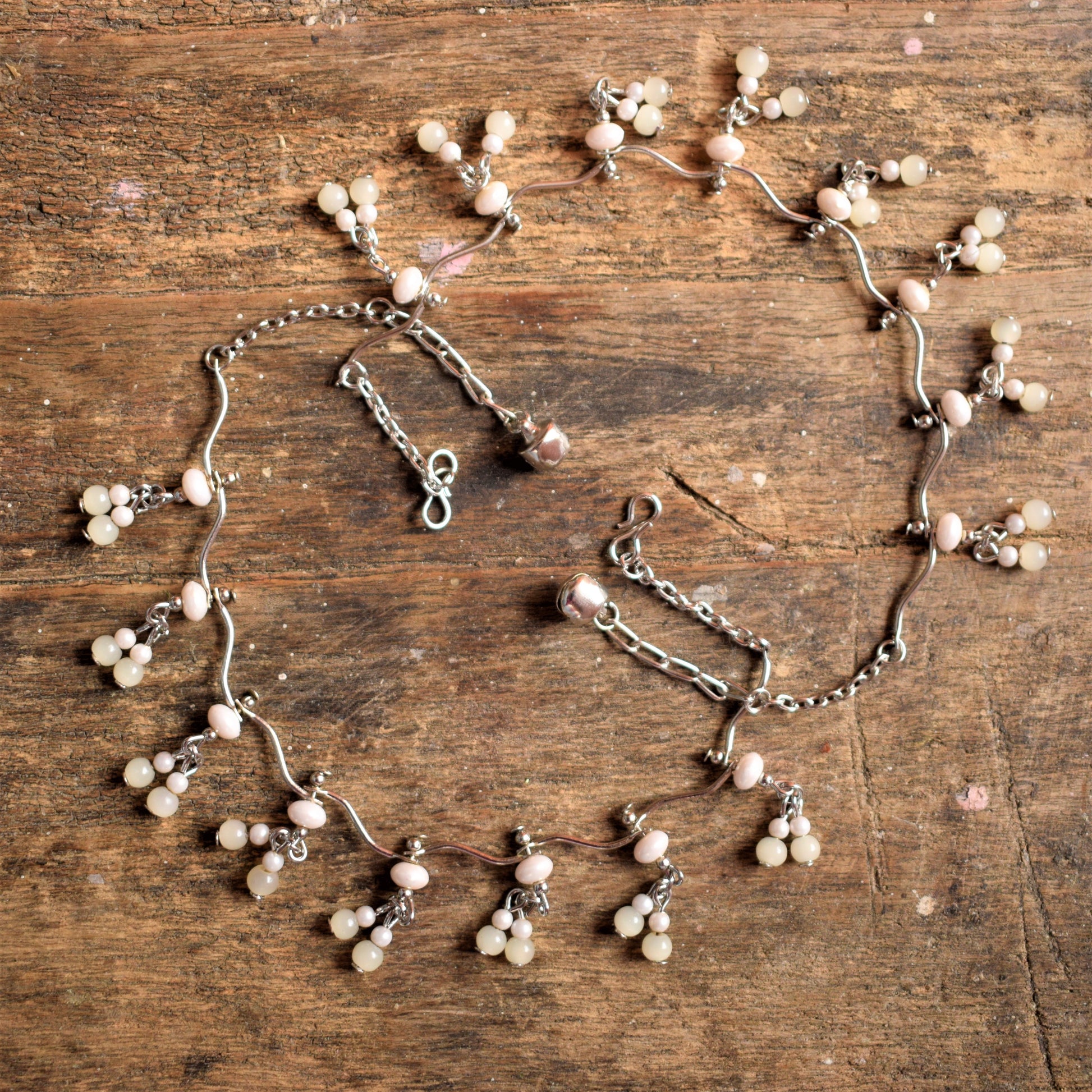 Twisted Pearl Anklets - GlitterGleam