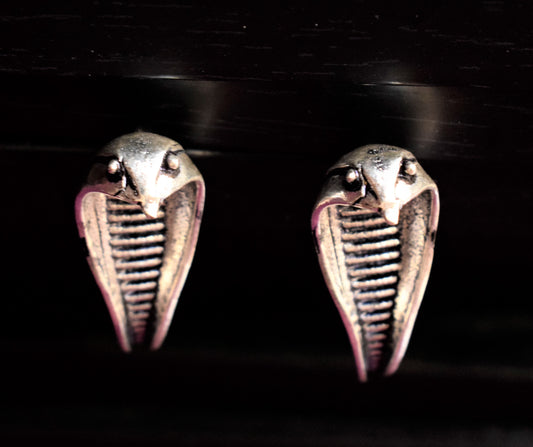 German Silver Snake Stud