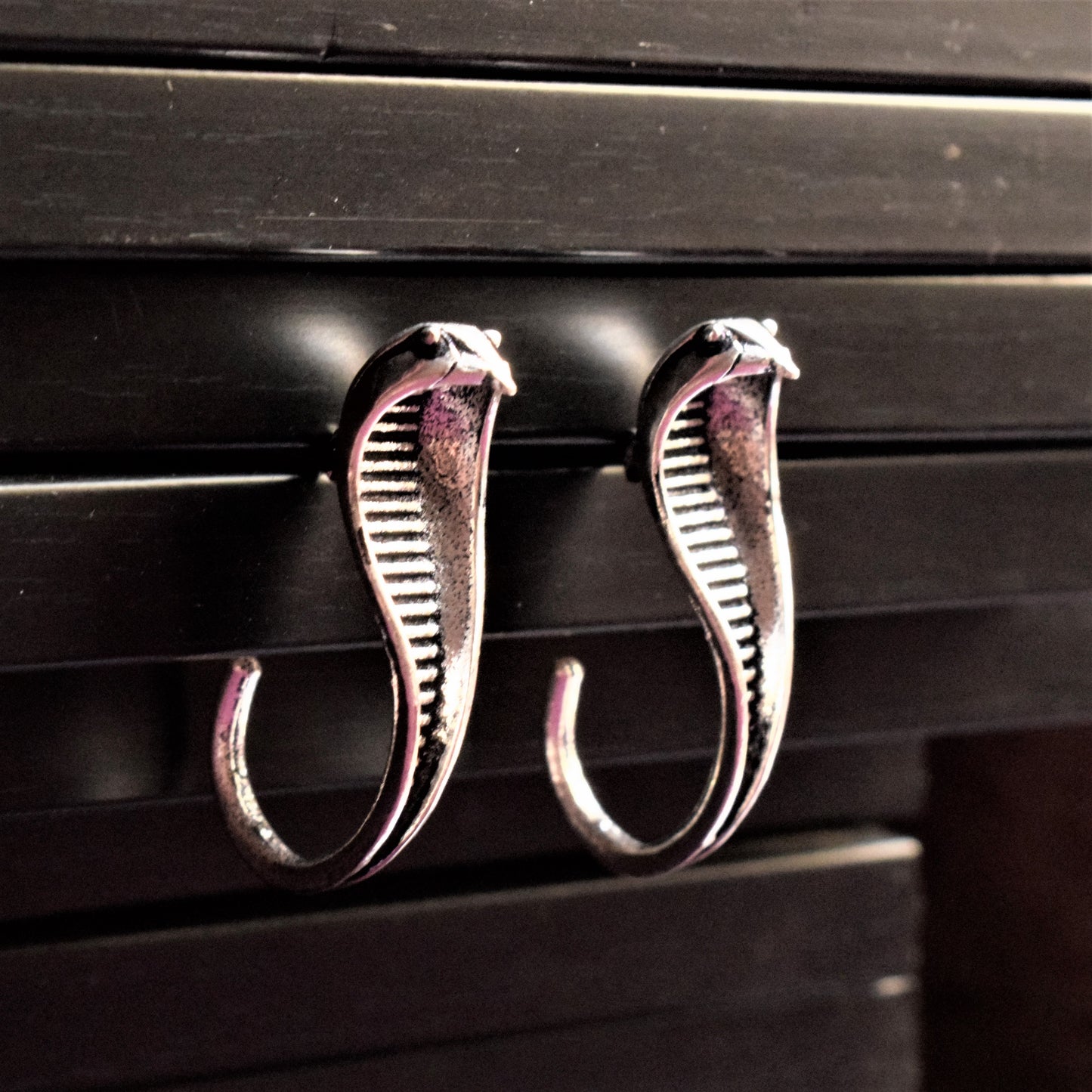 German Silver Snake Stud