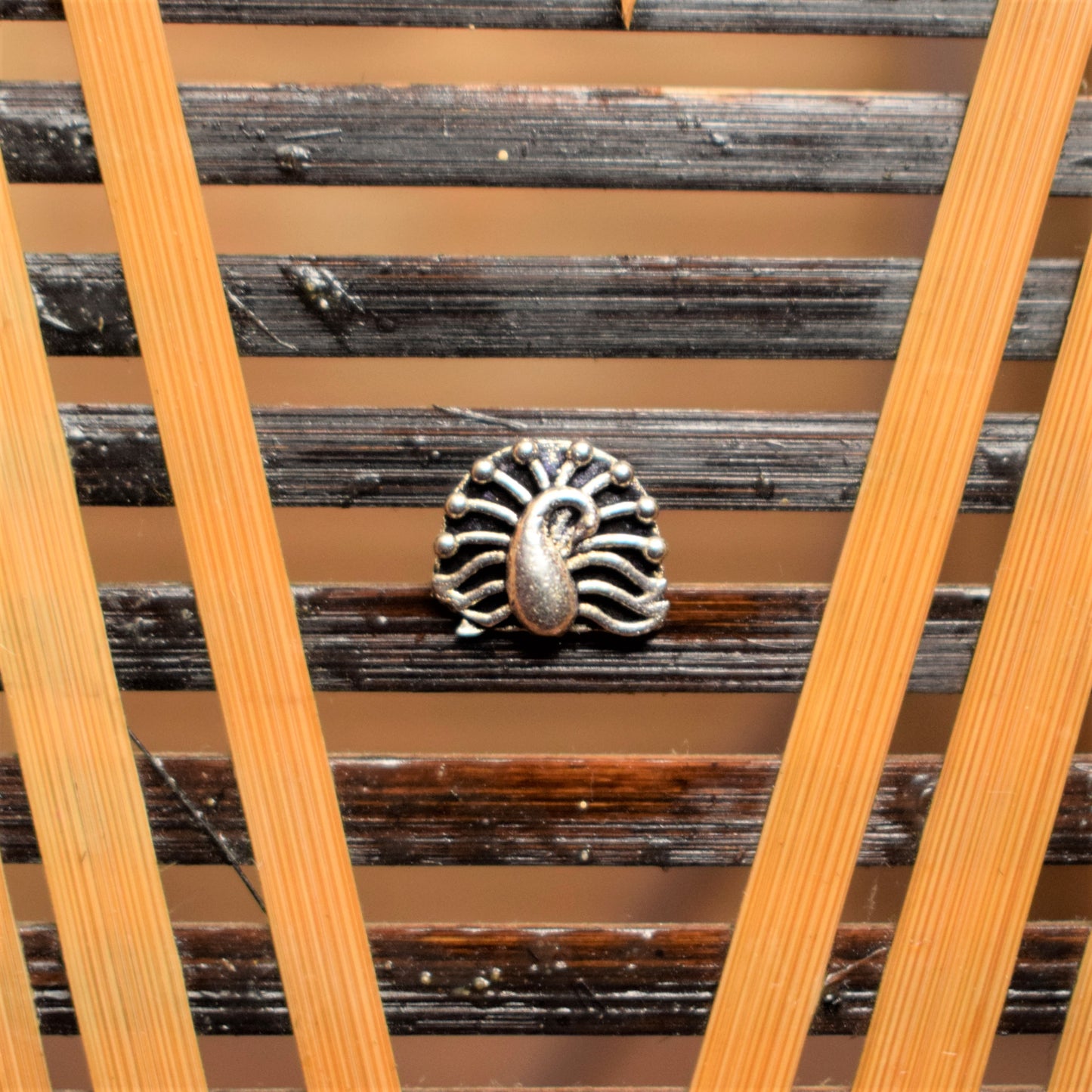 German Silver Dancing Peacock Nose Pin
