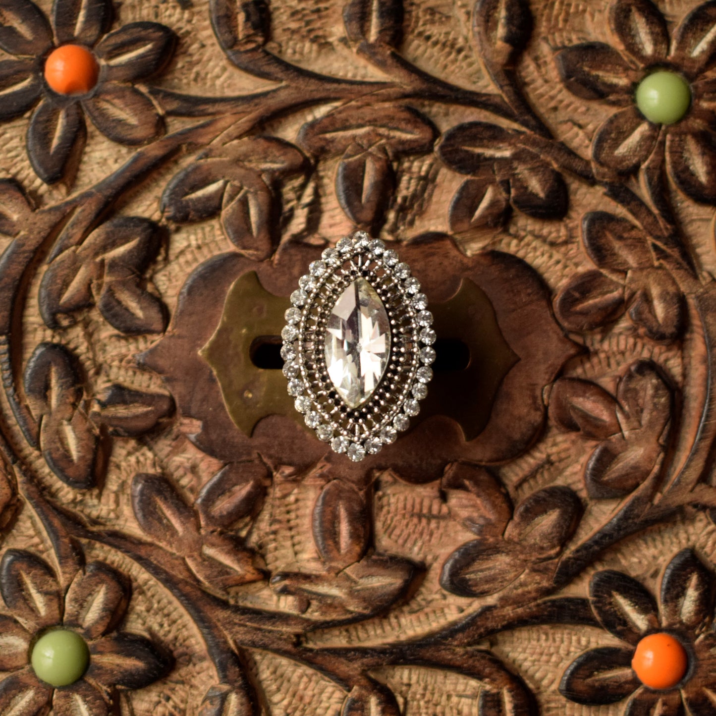 Crystal Stone Finger Ring