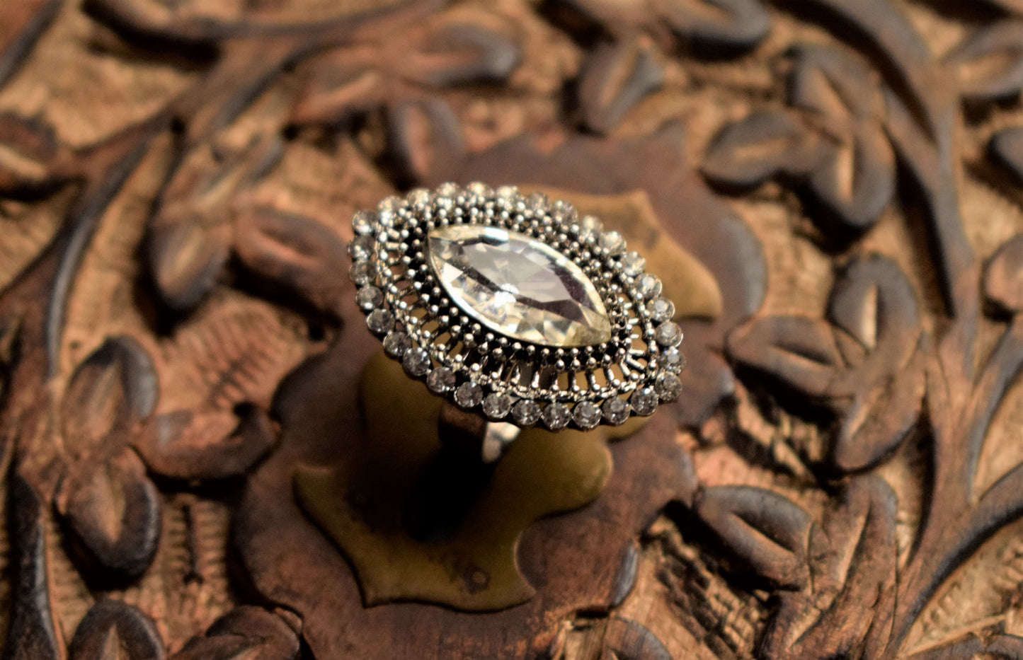 Crystal Stone Finger Ring