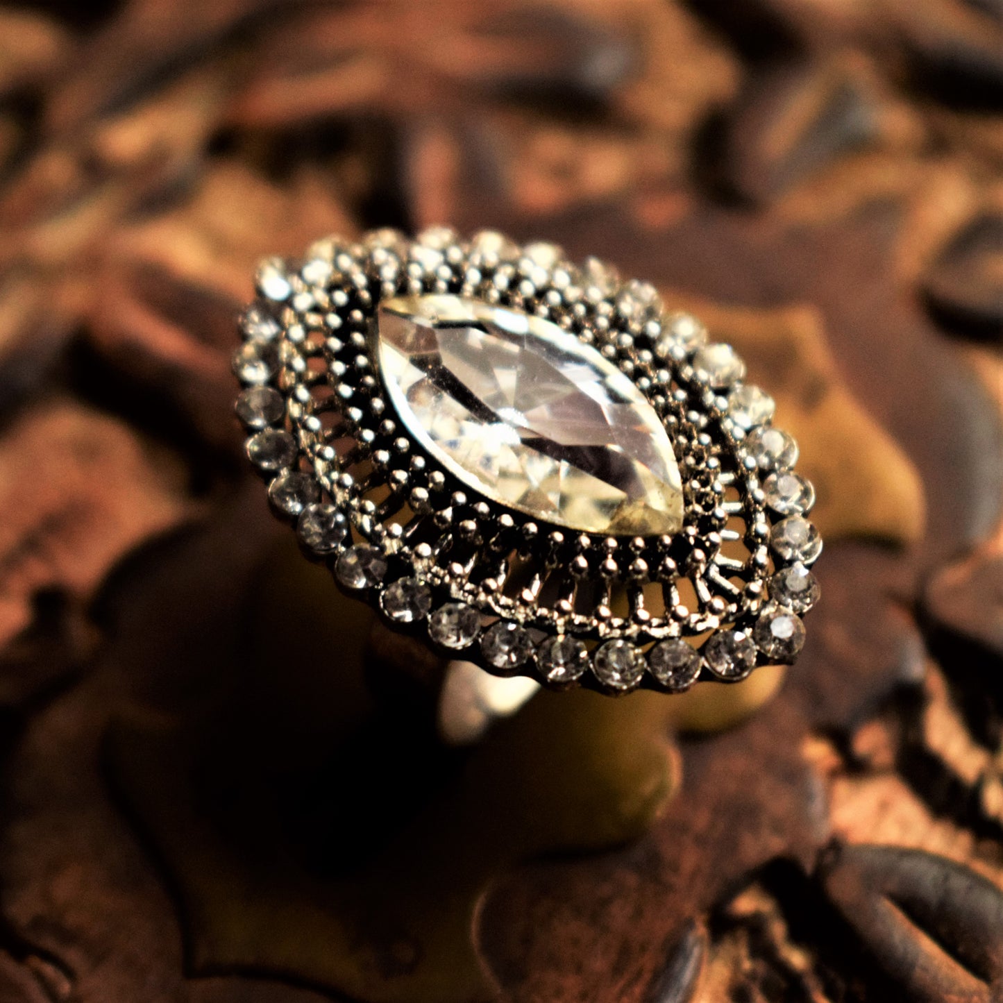 Crystal Stone Finger Ring