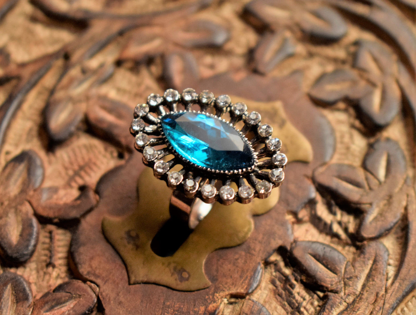 Crystal Stone Finger Ring