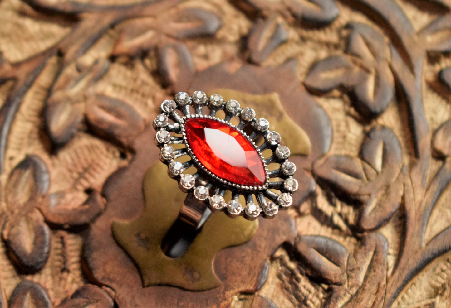 Crystal Stone Finger Ring