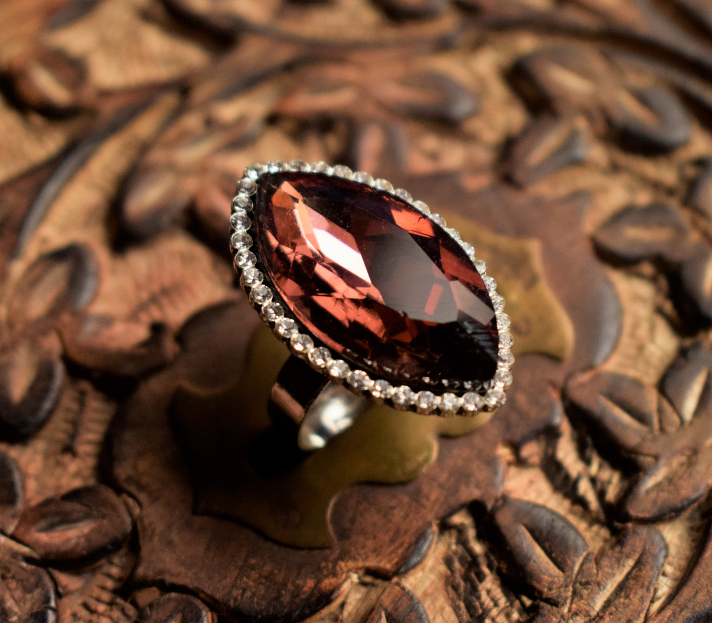 Marquise Crystal Finger Ring