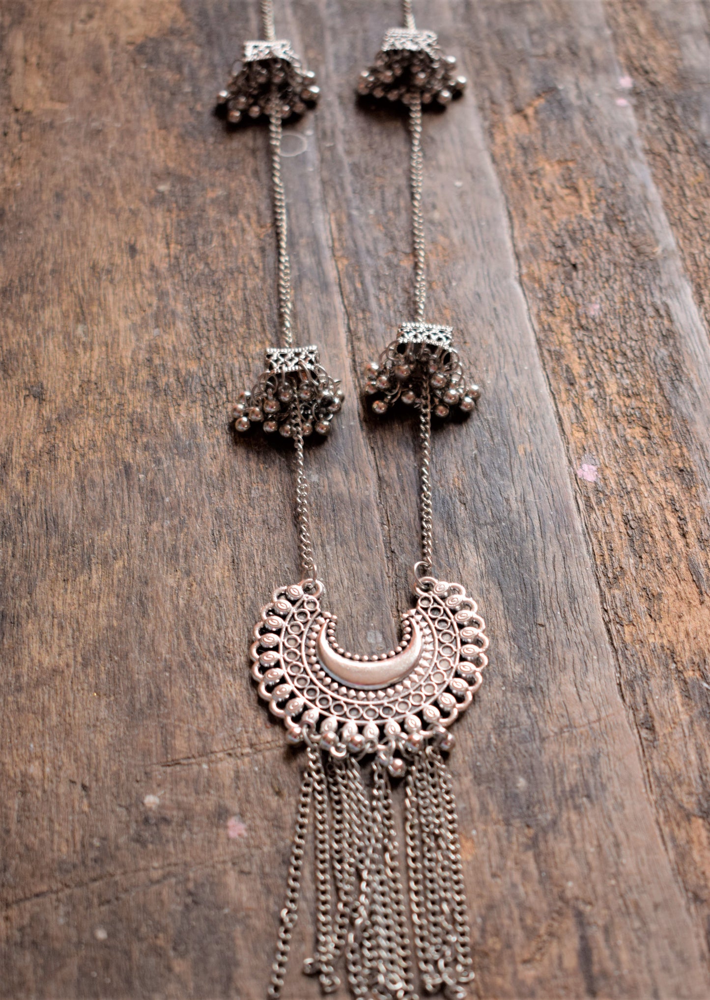 Chandbali Pendant Necklace with Jhumki