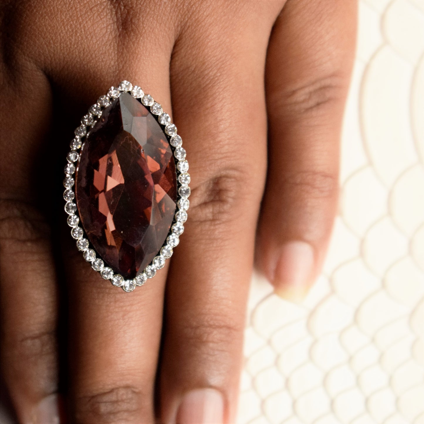Marquise Crystal Finger Ring