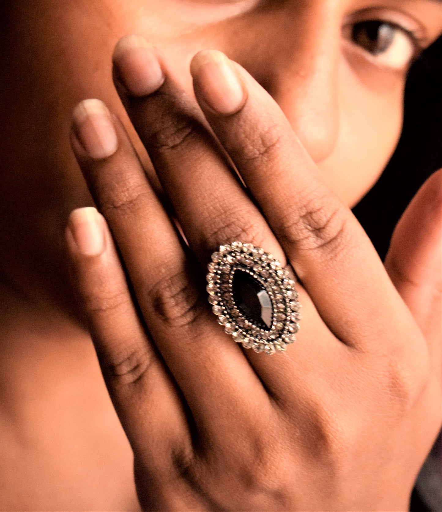 Crystal Stone Finger Ring