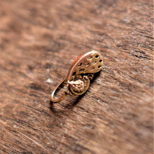 Matt Gold Peacock Nose Push Pin