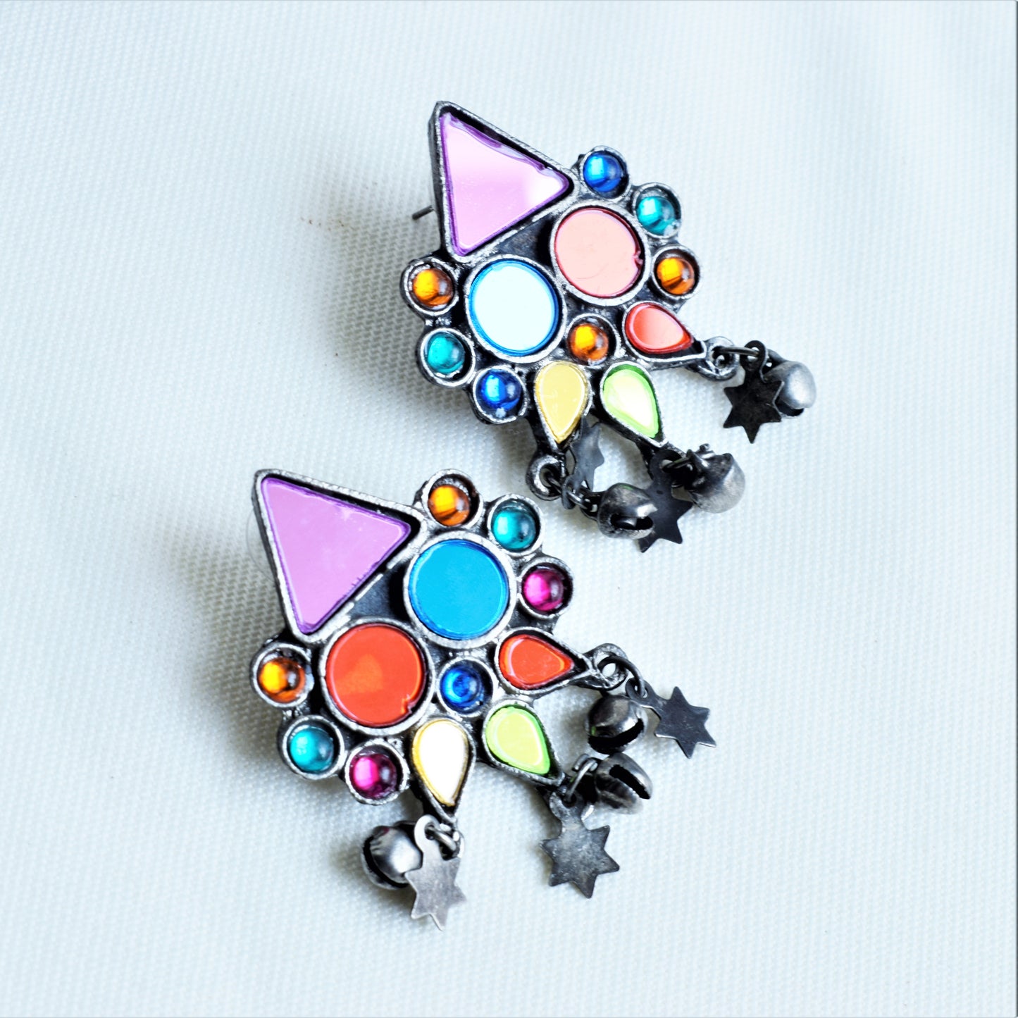Vyom Afghani Star Pendant Necklace with Earrings