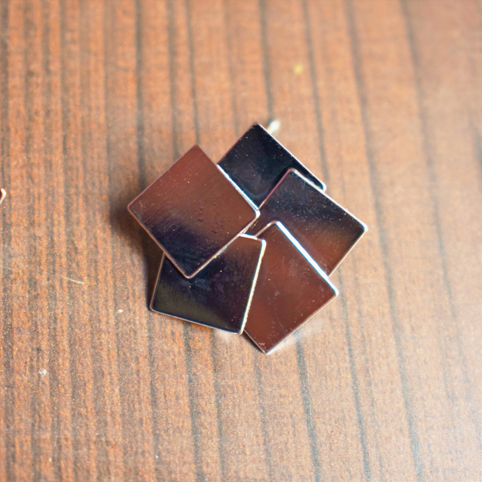 Stacked Square Studs - GlitterGleam