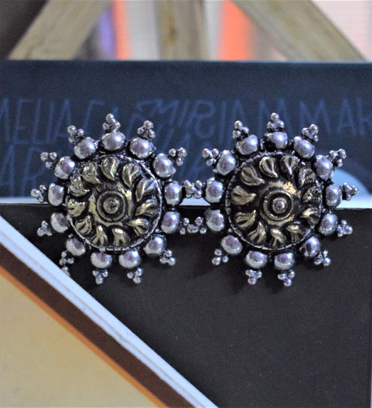 Sun Chakra Stud Earring and Finger Ring