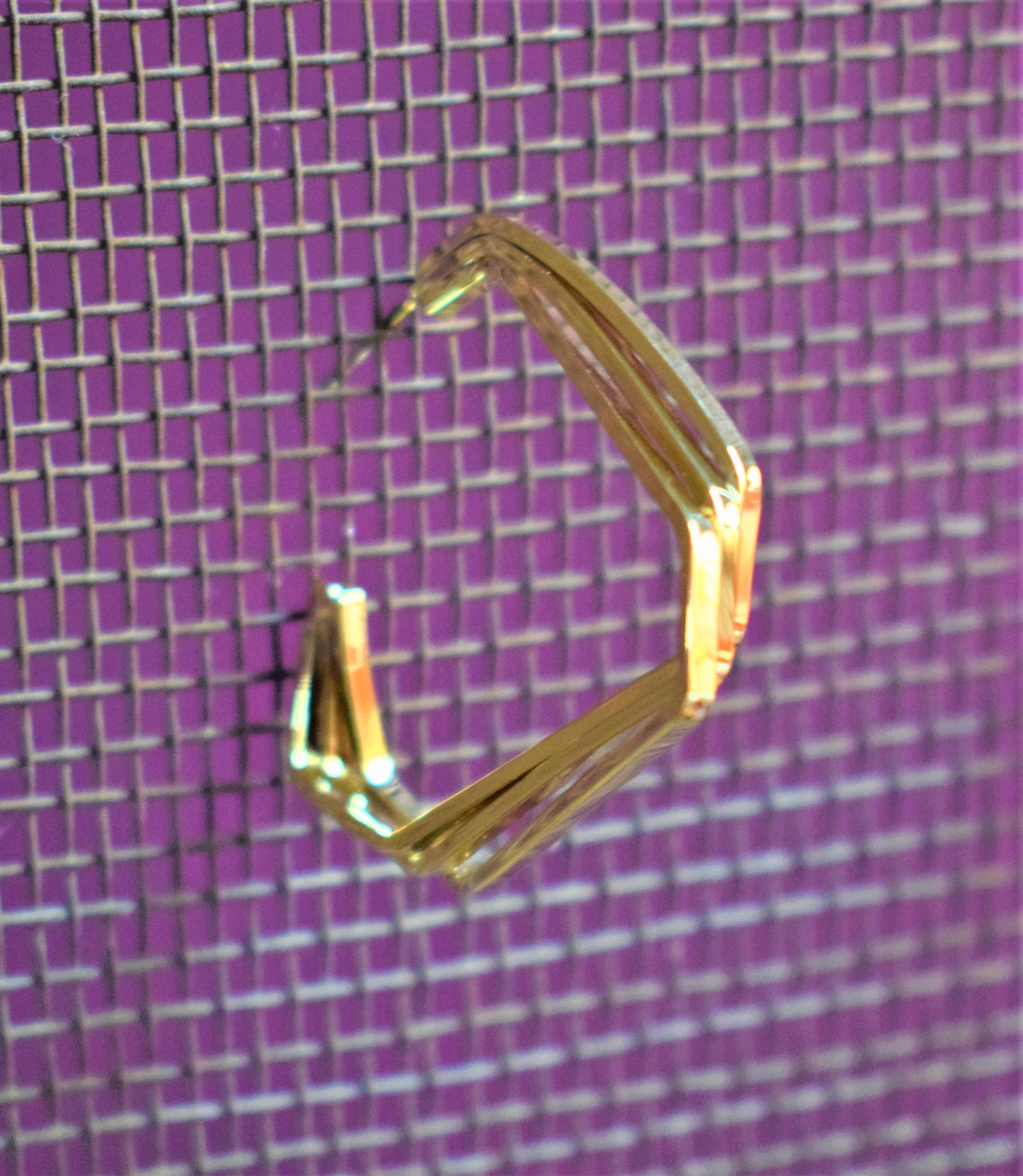 Asymmetrical Triple Hoop Stud - GlitterGleam