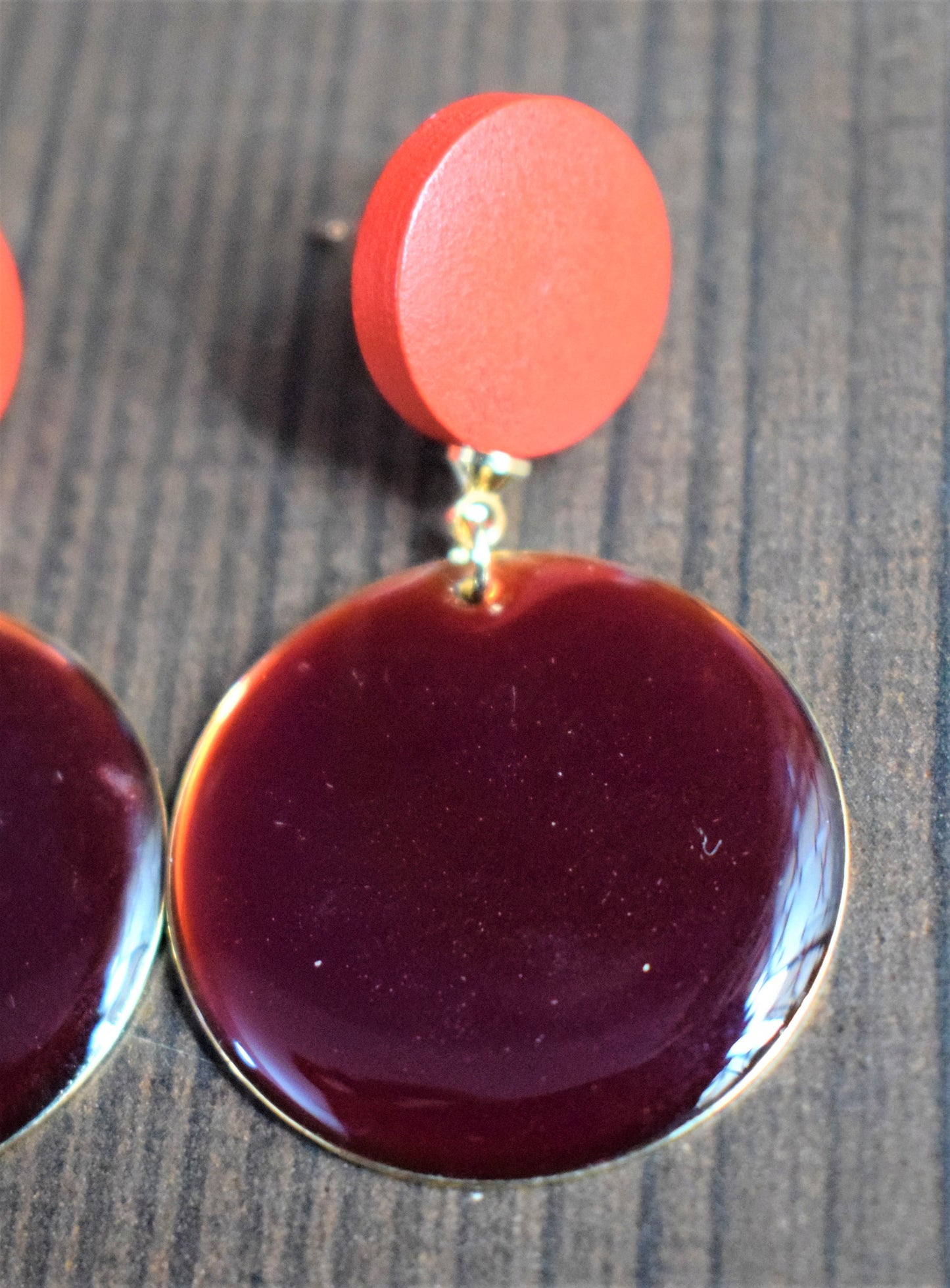 Colored Dangles Wood Earrings - GlitterGleam