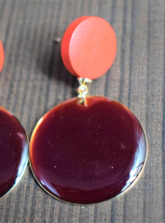 Colored Dangles Wood Earrings - GlitterGleam